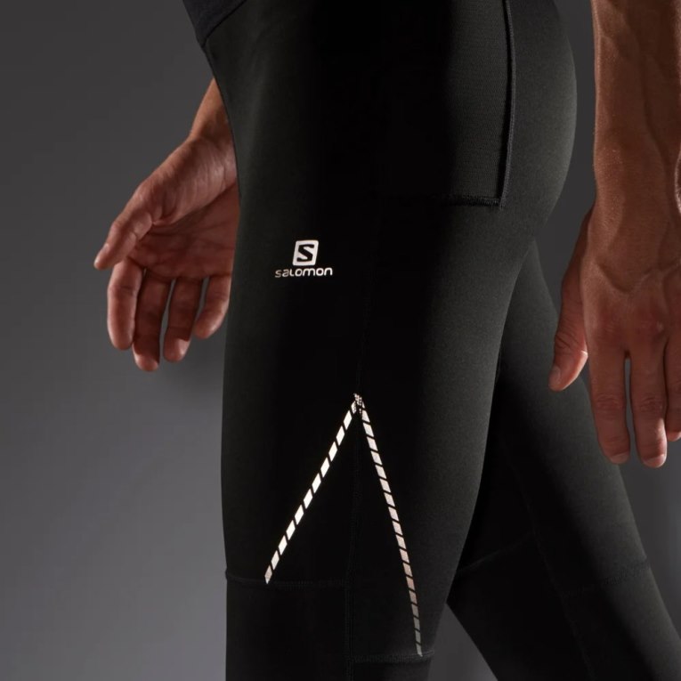 Salomon Cross Men's Running Tights Black | CA 89C47